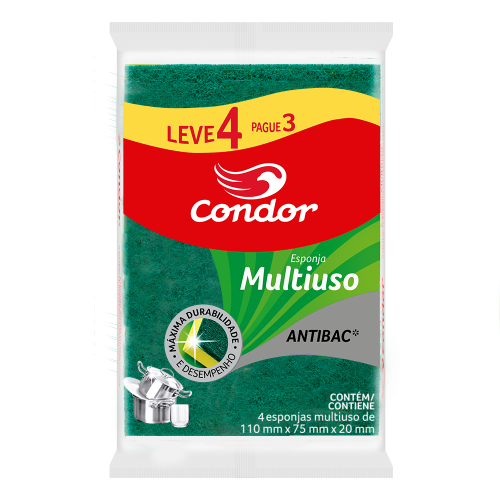 ESPONJA DUPLA FACE L4P3 CONDOR - 1539 L4P3 PT COM 1 PT