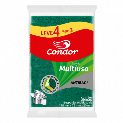 ESPONJA DUPLA FACE L4P3 CONDOR - 1539 L4P3 CX COM 160 CX