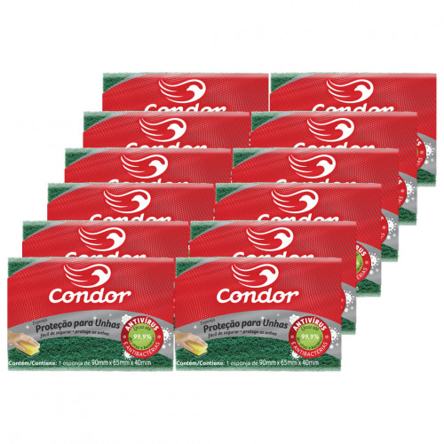 ESPONJA D FACE PROTETORA DE UNHAS CONDOR - 1537 PT COM 12 PT