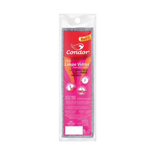 Refil P/ Rodo Mop Limpa Vidros Lava E Seca Condor 1130R