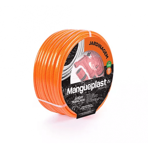 MANGUEIRA 10 METROS TRANÇADA REFORÇADA LARANJA MANGUEPLAST C/ 1 UN