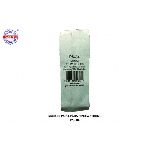 SACO DE PAPEL STRONG PARA PIPOCA FASAPEL NR 4 PT C/ 500 UN