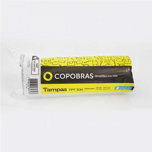 TAMPA PLÁSTICA PARA COPO 250/300 ML SEM FURO COPOBRAS PCT C/ 50 UN (TPT-300)