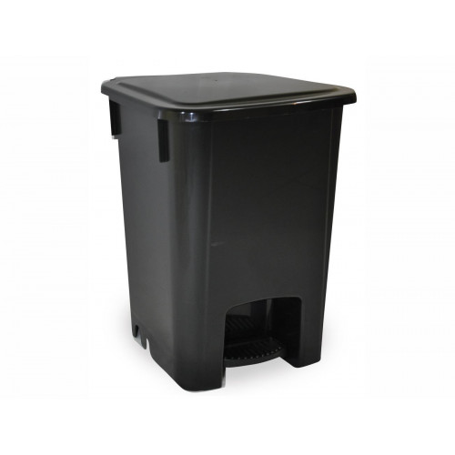 COLETOR E PEDAL 15 LITROS PRETO BRALIMPIA (CP15)