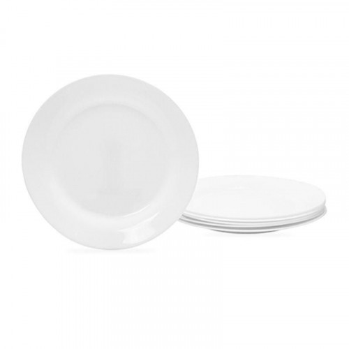Prato Raso Branco 24cm Duralex Opaline Nadir Vidro Menu
