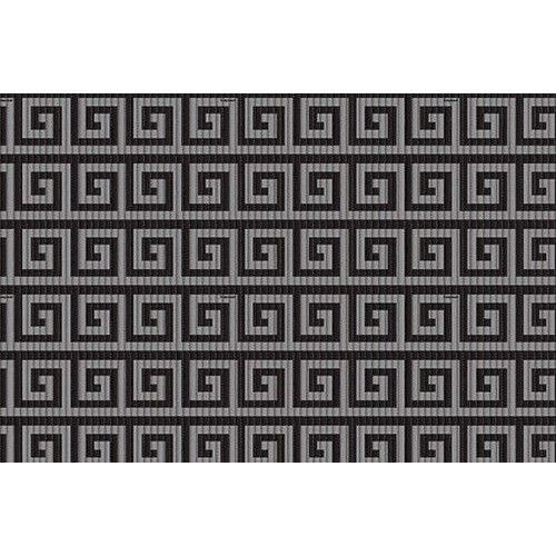 TAPETE TROPICAL LABIRINTO PRETO 65 CM KAPAZI C/ 1 METRO