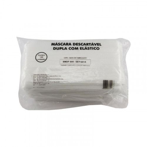 Máscara Dupla Branca C/ Elástico Descarpack CX C/ 12000UN