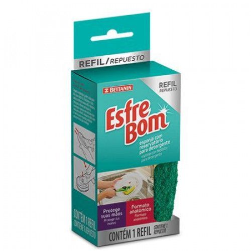 Refil Esponja Multiuso C/ Reservatório P/ Detergente 24 Un