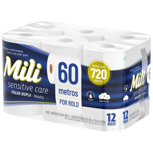 HIGIENICO FD 60 MT MILI BIANCO - 1126 PT COM 12 UN