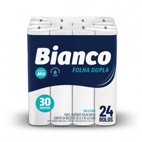 HIGIENICO FD 30 MT BIANCO NEUTRO L24P22 M - 1292 PT COM 24 UN