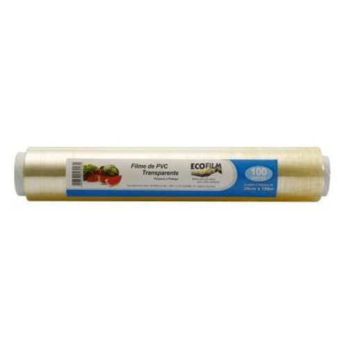 FILME PVC 28cmX100m REFIL TECFILM - 0200010029 CX COM 20 UN