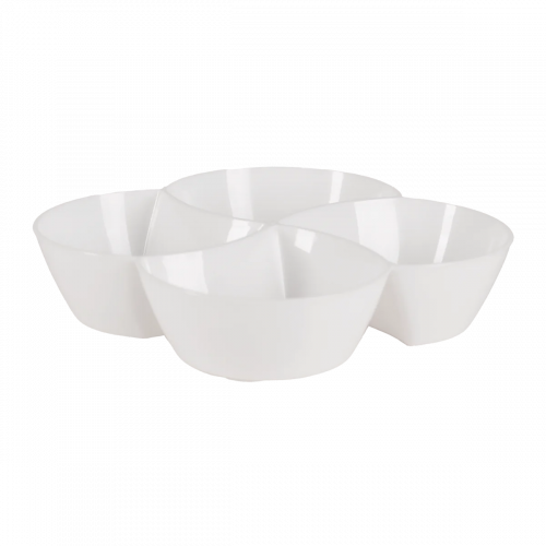 PETISQUEIRA C/4 DIV LE CHEF 25x25x6 - 1796 BRANCA UN COM 1 UN