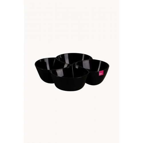 PETISQUEIRA C/4 DIV LE CHEF 21x21x5 - 1849 PRETA UN COM 1 UN