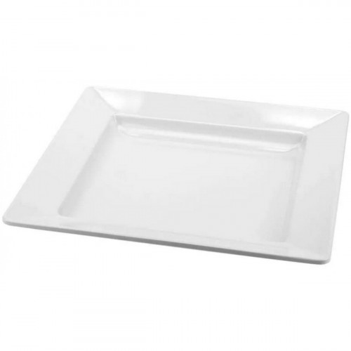 PRATO SOBREMESA MELAMINE QUAD 20 CM BRANC - 17745 UN COM 1 UN