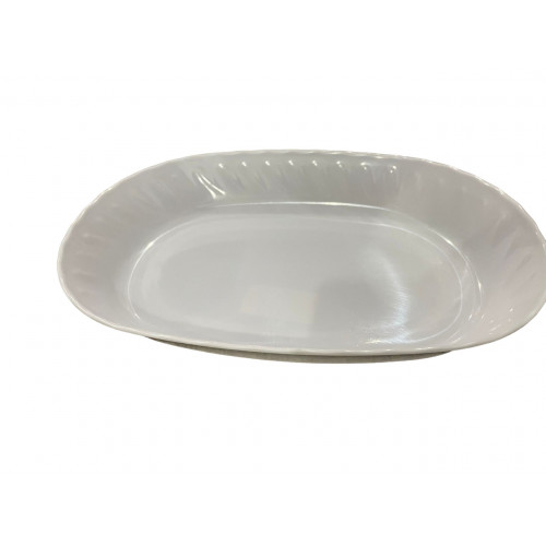 SALADEIRA OVAL MELAMINE BRANCA 30 CM YANG - 2976 UN COM 1 UN