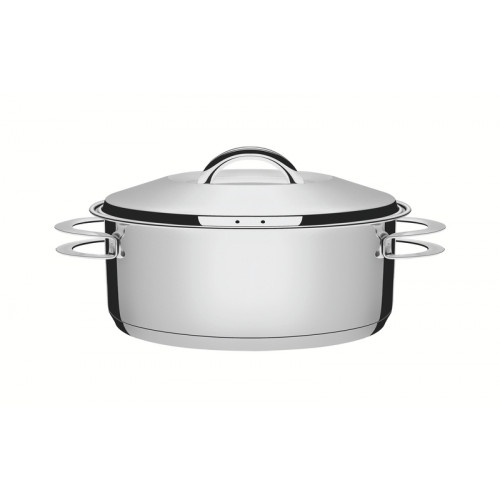 Caçarola Tramontina Solar Rasa Inox Fundo Triplo 24 cm 4,7 L