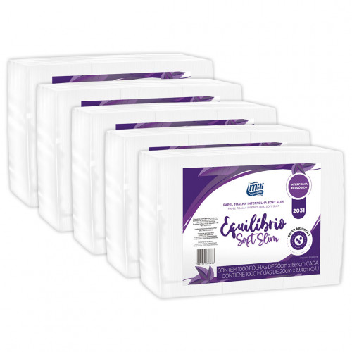 TOALHA PAPEL FS 2D 20x19 SOFT SLIM MILI - 2031-PREMIUM FD COM 5000 UN
