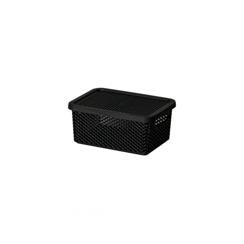 CESTO ORG C/TAMPA PR 18x13x8CM LINE - 2010 UN COM 1 UN