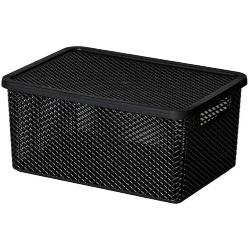 CESTO ORG C/TAMPA PR 26x18x12CM LINE - 2012 UN COM 1 UN