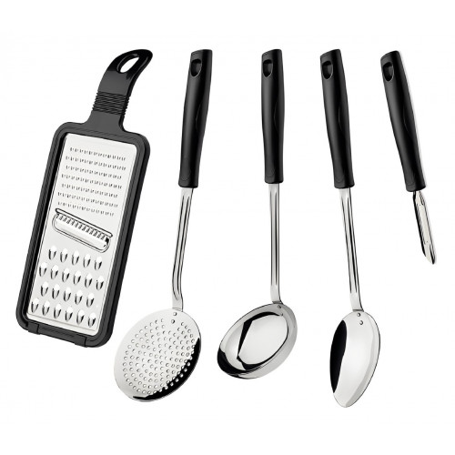 Jogo De Utensílios Easy Em Aço Inox Cabo Polipropileno 5 Pçs