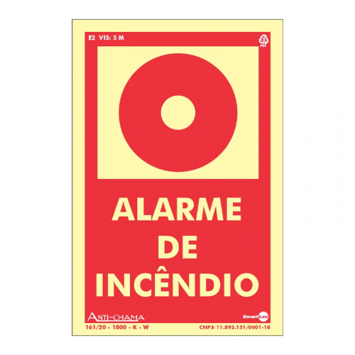 PS 10X15 ALARME DE INCENDIO ENCARTALE - PAF695 UN COM 1 UN