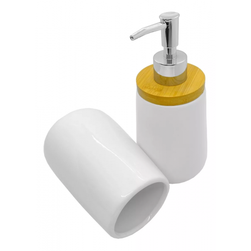 JG DE BANHEIRO BAMBU WHITE 2 PCS BH20101 - 7087 JG COM 2 UN