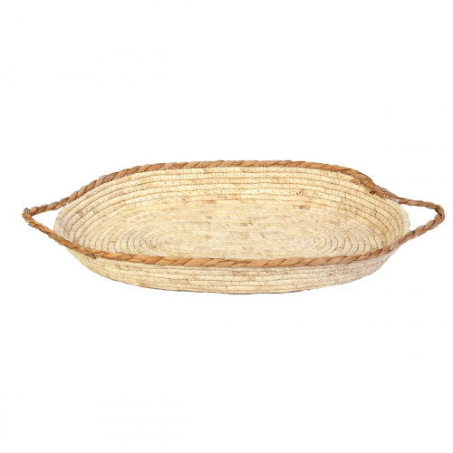 Cesto De Fibra Natural Organizador com Alça 52x29x5,5 3064