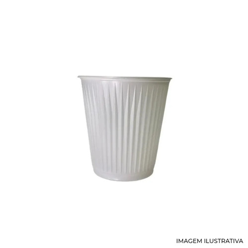 COPO PLASTICO 180 ML PS TR ECONOPOT - 436212-RANHURA PT COM 100 UN