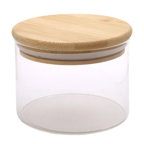POTE HERMETICO BOR C/TAMPA BAMBU 370 ML M - 8079 UN COM 1 UN
