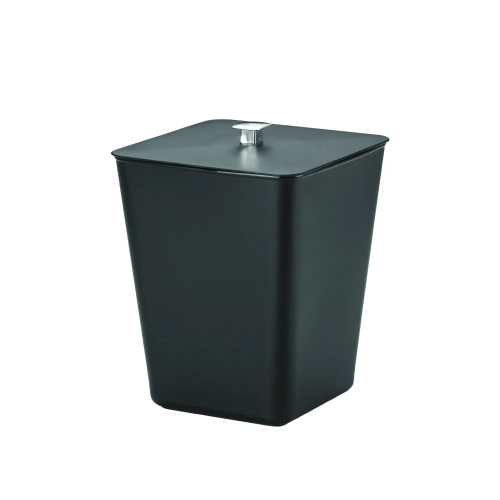 LIXEIRA QUADRADA C/TP E ARAMADO 7LTS ARTH - 5091-PRETA UN COM 1 UN