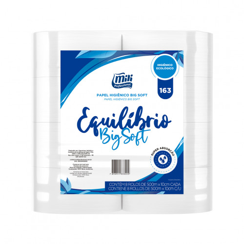 HIGIENICO FS 8X500 M 100 % CEL BIG SOFT M - 163 FD COM 8 UN