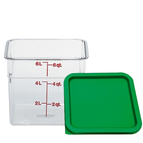 POTE QUADRADO POLICARBONATO 6 LT - GP714 UN COM 1 UN