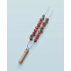 Espeto Duplo P/ Assar Carne Linguiça Costela Churrasco 85cm