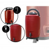 Botijão Térmico Garrafão 12l Grande Invicta Água Suco Café Cor Vermelho