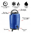 Garrafa Garrafão Botijão Térmico Q/f 12 Litros Invicta Azul