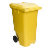 Container Lixeira Plástico Injetado Com Rodas 240Lts Amarelo