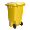Container Lixeira Plástico Injetado Com Rodas 240Lts Amarelo