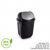 LIXEIRA GIRA TOP 31 LITROS ECO BLACK PLASUTIL (463)
