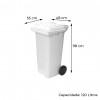 Container com Rodas 120 Litros Branco - JSN