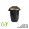 LIXEIRA C/ TAMPA 58 LITROS ECO BLACK PLASÚTIL (2391)