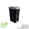 LIXEIRA C/ PEDAL 48 LITROS ECO BLACK PLASUTIL (3497)