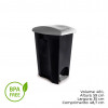 LIXEIRA C/ PEDAL 48 LITROS ECO BLACK PLASUTIL (3497)