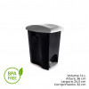 Lixeira Plástica Com Pedal Ecoblack 14 Litros Plásútil 3495