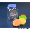 POTE MULTIUSO PET C/ TAMPA PP 13,5CMx13,5CMx22CM 3,400 ML COLORIDO GALVANOTEK CX C/ 24 UN (G1053)