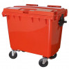 Lixeira 1000L Condomínio Predial Container Plastico Vermelho