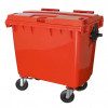 Lixeira 1000L Condomínio Predial Container Plastico Vermelho