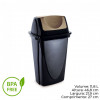 LIXEIRA BASCULANTE 11,8 LITROS ECO BLACK PLASÚTIL (3486)