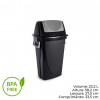 LIXEIRA BASCULANTE 28 LITROS ECO BLACK PLASÚTIL (3487)