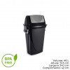 LIXEIRA BASCULANTE 60 LITROS ECO BLACK PLASÚTIL (3475)