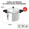 Panela De Pressão Nigro Eterna Profissional 15L C/ Alça